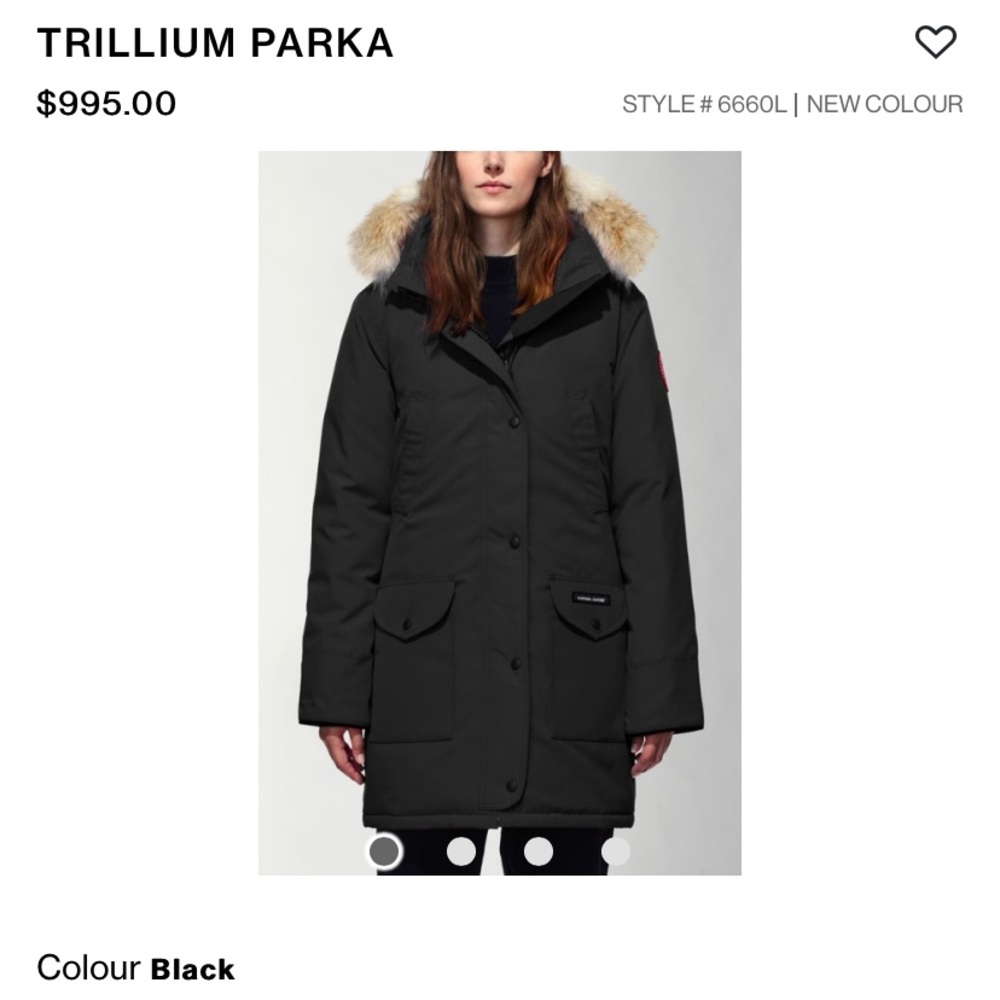 Canada Goose Trillium Parka BLACK size M